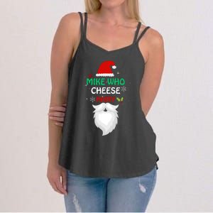 Mike Who Chesse Hairy Funny Santa Jokes Christmas Women's Strappy Tank