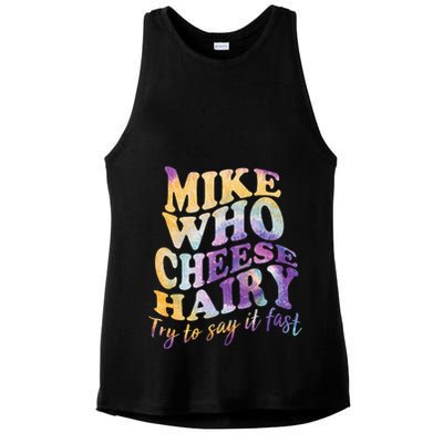 Mike who cheese hairy funny memeadultsocial media joke Ladies PosiCharge Tri-Blend Wicking Tank