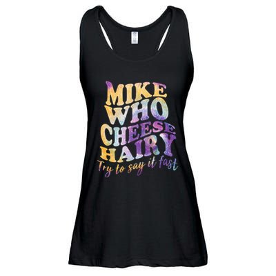 Mike who cheese hairy funny memeadultsocial media joke Ladies Essential Flowy Tank