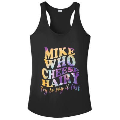 Mike who cheese hairy funny memeadultsocial media joke Ladies PosiCharge Competitor Racerback Tank