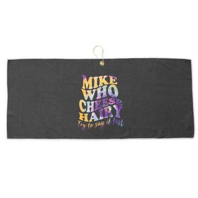 Mike who cheese hairy funny memeadultsocial media joke Large Microfiber Waffle Golf Towel