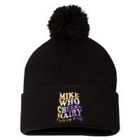 Mike who cheese hairy funny memeadultsocial media joke Pom Pom 12in Knit Beanie