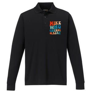 Mike Who Cheese Hairy Meme Adult Social Media Joke Funny Performance Long Sleeve Polo