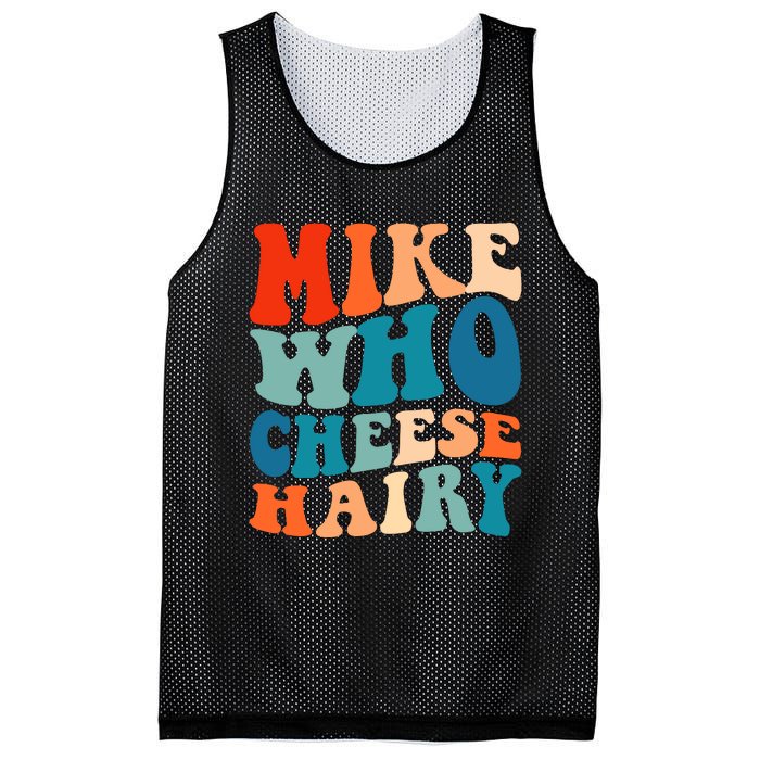 Mike Who Cheese Hairy Meme Adult Social Media Joke Funny Mesh Reversible Basketball Jersey Tank