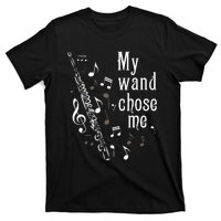 My Wand Chose Me Flute Player Flutist Marching Band Music T-Shirt