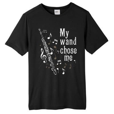 My Wand Chose Me Flute Player Flutist Marching Band Music Tall Fusion ChromaSoft Performance T-Shirt