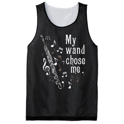 My Wand Chose Me Flute Player Flutist Marching Band Music Mesh Reversible Basketball Jersey Tank