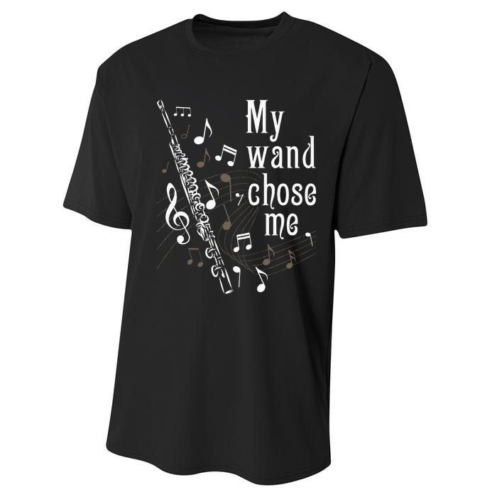 My Wand Chose Me Flute Player Flutist Marching Band Music Performance Sprint T-Shirt