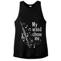 My Wand Chose Me Flute Player Flutist Marching Band Music Ladies PosiCharge Tri-Blend Wicking Tank