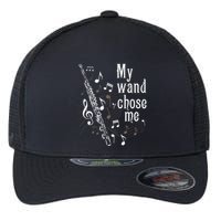 My Wand Chose Me Flute Player Flutist Marching Band Music Flexfit Unipanel Trucker Cap