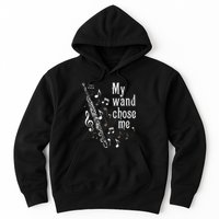 My Wand Chose Me Flute Player Flutist Marching Band Music Hoodie
