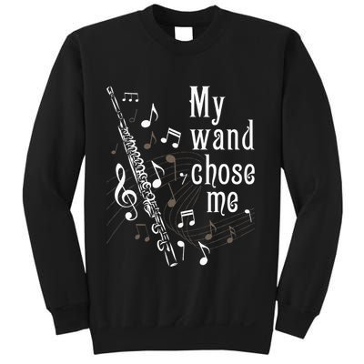 My Wand Chose Me Flute Player Flutist Marching Band Music Sweatshirt