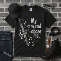 My Wand Chose Me Flute Player Flutist Marching Band Music Tall T-Shirt