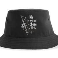 My Wand Chose Me Flute Player Flutist Marching Band Music Sustainable Bucket Hat