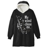 My Wand Chose Me Flute Player Flutist Marching Band Music Hooded Wearable Blanket