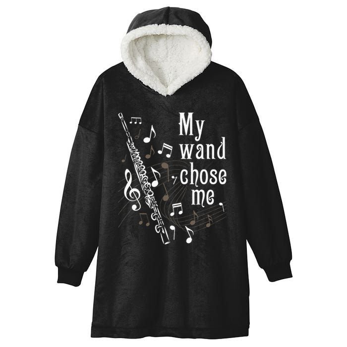 My Wand Chose Me Flute Player Flutist Marching Band Music Hooded Wearable Blanket
