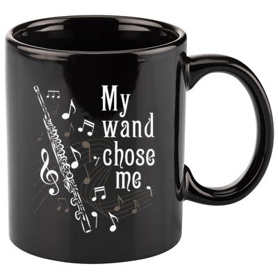 My Wand Chose Me Flute Player Flutist Marching Band Music 11oz C Handle Ceramic Mug