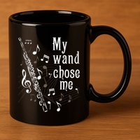 My Wand Chose Me Flute Player Flutist Marching Band Music 11oz C Handle Ceramic Mug