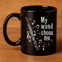 My Wand Chose Me Flute Player Flutist Marching Band Music 11oz C Handle Ceramic Mug