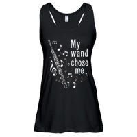 My Wand Chose Me Flute Player Flutist Marching Band Music Ladies Essential Flowy Tank