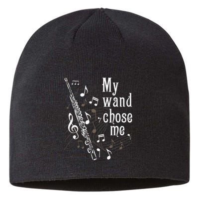 My Wand Chose Me Flute Player Flutist Marching Band Music Sustainable Beanie