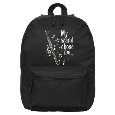 My Wand Chose Me Flute Player Flutist Marching Band Music 16 in Basic Backpack