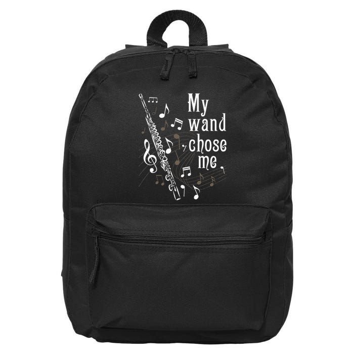 My Wand Chose Me Flute Player Flutist Marching Band Music 16 in Basic Backpack