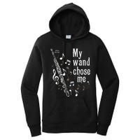 My Wand Chose Me Flute Player Flutist Marching Band Music Women's Pullover Hoodie