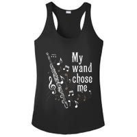 My Wand Chose Me Flute Player Flutist Marching Band Music Ladies PosiCharge Competitor Racerback Tank