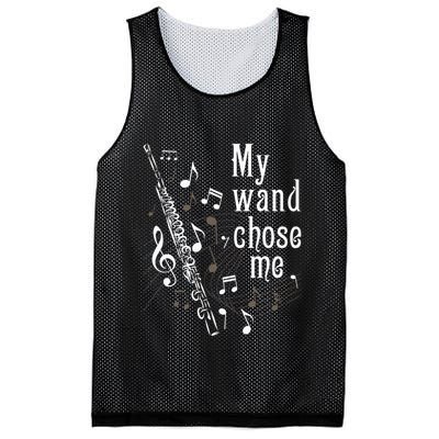 My Wand Chose Me Flute Player Flutist Marching Band Music Mesh Reversible Basketball Jersey Tank