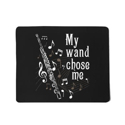My Wand Chose Me Flute Player Flutist Marching Band Music Mousepad