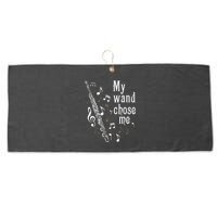 My Wand Chose Me Flute Player Flutist Marching Band Music Large Microfiber Waffle Golf Towel