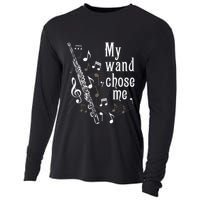 My Wand Chose Me Flute Player Flutist Marching Band Music Cooling Performance Long Sleeve Crew
