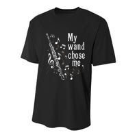 My Wand Chose Me Flute Player Flutist Marching Band Music Youth Performance Sprint T-Shirt