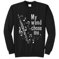 My Wand Chose Me Flute Player Flutist Marching Band Music Tall Sweatshirt
