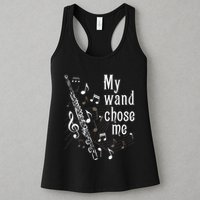 My Wand Chose Me Flute Player Flutist Marching Band Music Womens Tank Top