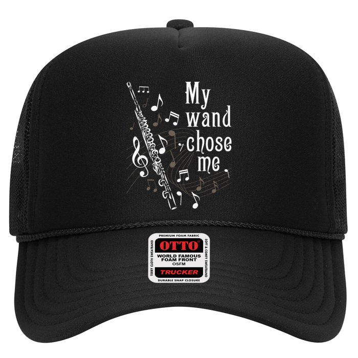 My Wand Chose Me Flute Player Flutist Marching Band Music Trucker Hat