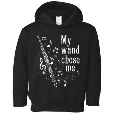 My Wand Chose Me Flute Player Flutist Marching Band Music Toddler Hoodie