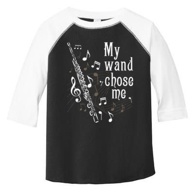My Wand Chose Me Flute Player Flutist Marching Band Music Toddler Fine Jersey T-Shirt