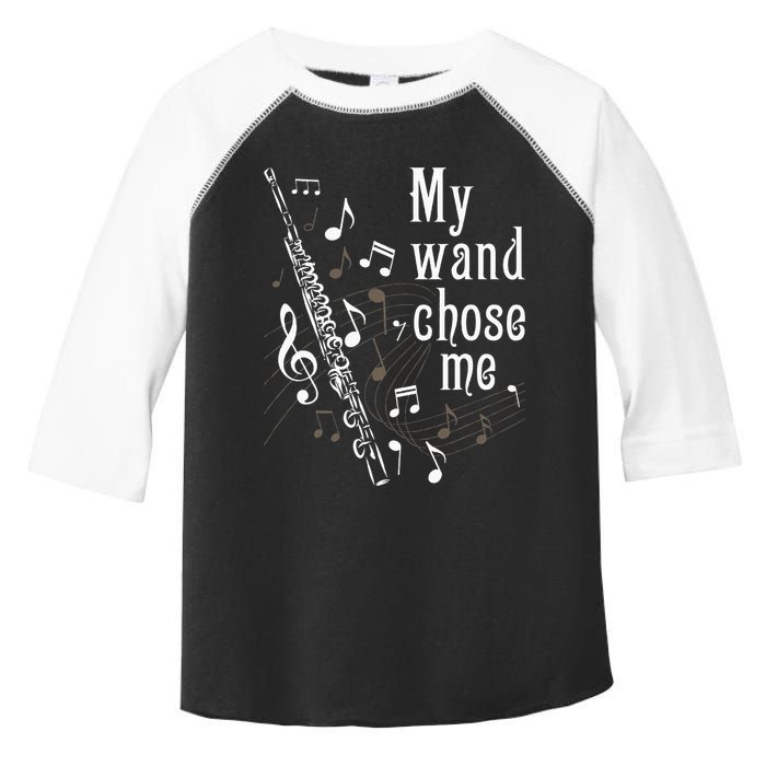 My Wand Chose Me Flute Player Flutist Marching Band Music Toddler Fine Jersey T-Shirt