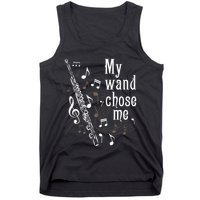 My Wand Chose Me Flute Player Flutist Marching Band Music Tank Top