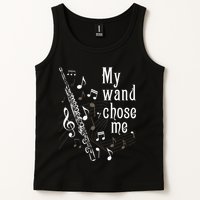 My Wand Chose Me Flute Player Flutist Marching Band Music Tank Top