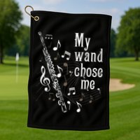 My Wand Chose Me Flute Player Flutist Marching Band Music Golf Towel