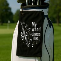 My Wand Chose Me Flute Player Flutist Marching Band Music Golf Towel