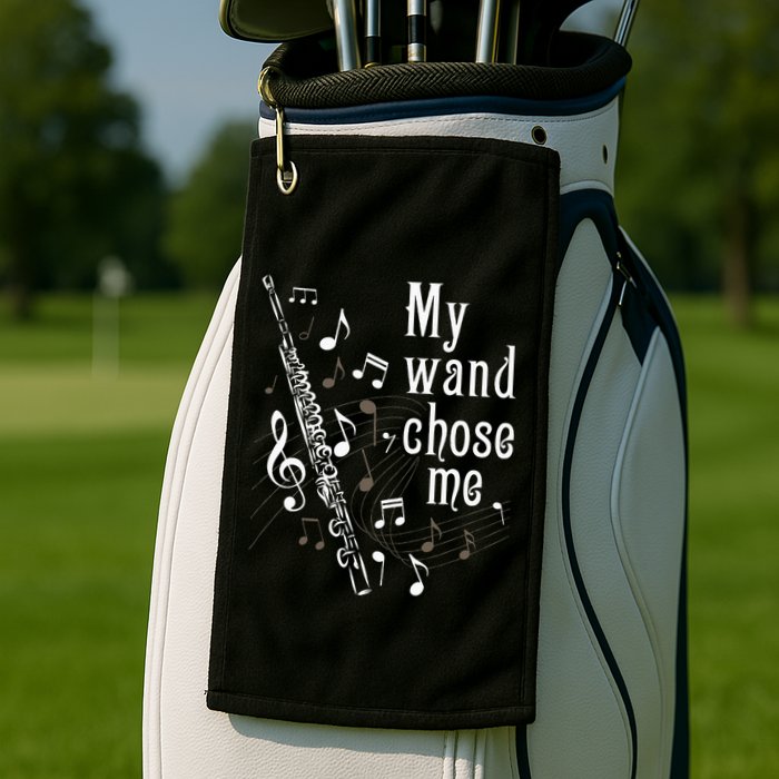 My Wand Chose Me Flute Player Flutist Marching Band Music Golf Towel