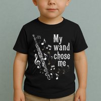 My Wand Chose Me Flute Player Flutist Marching Band Music Toddler T-Shirt