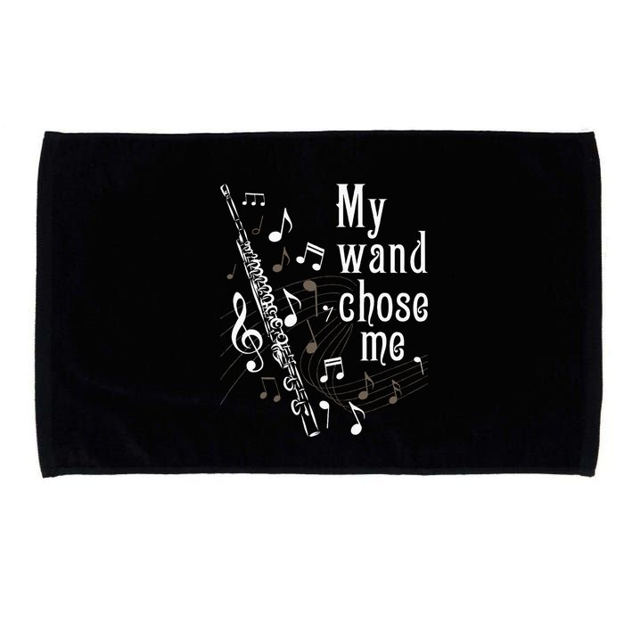 My Wand Chose Me Flute Player Flutist Marching Band Music Microfiber Hand Towel