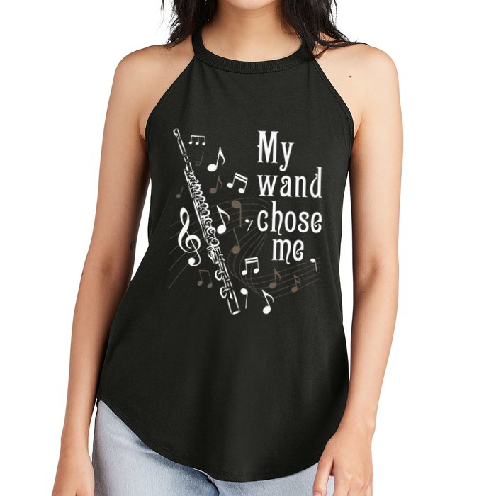 My Wand Chose Me Flute Player Flutist Marching Band Music Women's Perfect Tri Rocker Tank