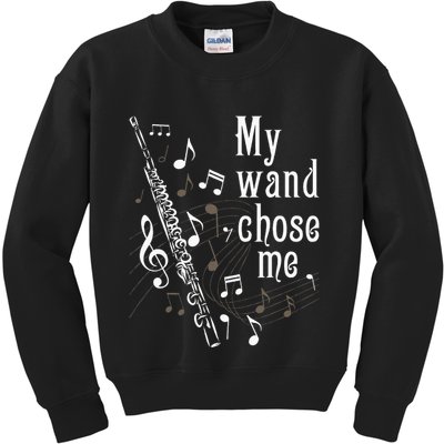 My Wand Chose Me Flute Player Flutist Marching Band Music Kids Sweatshirt