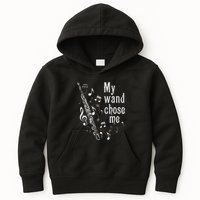 My Wand Chose Me Flute Player Flutist Marching Band Music Kids Hoodie